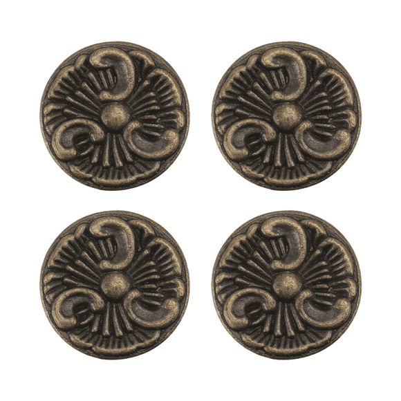 4pcs Decorative Gabinete Perillas Retro Antiguo Handles Manedas de cajones (Bronce)