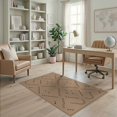 thumbnail image 2 of ODIKA 4'x6' Beige Geometric Halyard Natural Washable Area Rug Modern Abstract Design With Dynamic And Dotted Non-Slip, Chair-Friendly, Flatwoven for Home Office, Under Desk, 2 of 7