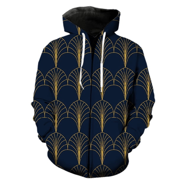 Sudadera con capucha y cremallera con estampado abstracto para hombre, estilo Harajuku 3D, ropa de calle para adolescentes, camisetas casuales, sudaderas geniales con estampado divertido 2024