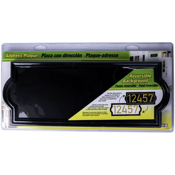 HY-KO Black Rectangle Address Plaque, Model AK-460