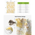 thumbnail image 6 of Yellow Flowers Tie Up Curtains for Kitchen Bathroom Bedroom Windows 45 Inch Length, Watercolor Summer Botanical Floral Balloon Drape Curtains Shade Rod Pocket Drapery Curtain Panel, 34"x45", 6 of 7
