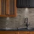 thumbnail image 6 of FASÄDE Waves Decorative Vinyl Backsplash 15 sq ft Kit in Brushed Nickel, 6 of 7