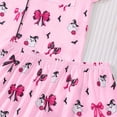 thumbnail image 5 of FASHOFT Valentine's Day Pajamas for Women Set Button Up Pjs Short Sleeve Bow Graphic Ruffle Sleepwear Notch Collar Bride Soft Pj Lounge Sets Red XXL, 5 of 9