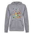 thumbnail image 3 of Tbopshirt Tops for Women,Fashion Women Long Sleeve Butterfly Print Hooded Pocket Casual Sweatshirt Top Shirt, 3 of 5