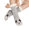 thumbnail image 2 of Lumtrix Women's & Men's Cute Animal Thick Fuzzy Slipper Socks Non Slip Warm Cozy Socks Indoor Winter Fleece Socks G One Size, 2 of 5