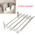 thumbnail image 4 of Wall Mounted Clothes Drying Rack Stainless Steel Retractable Laundry Drying Rack Silver for Bedrooms, 4 of 20