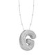 thumbnail image 2 of Collar Colgante de Oro Collar de Carta Incrustado con Collar de Cobre Hueco, Collar Colgante de Diamante de Carta Collar de Carta de Oro, 2 of 3