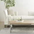 thumbnail image 3 of Light Gray and Ivory Textured Stripes Throw Pillow, 3 of 4