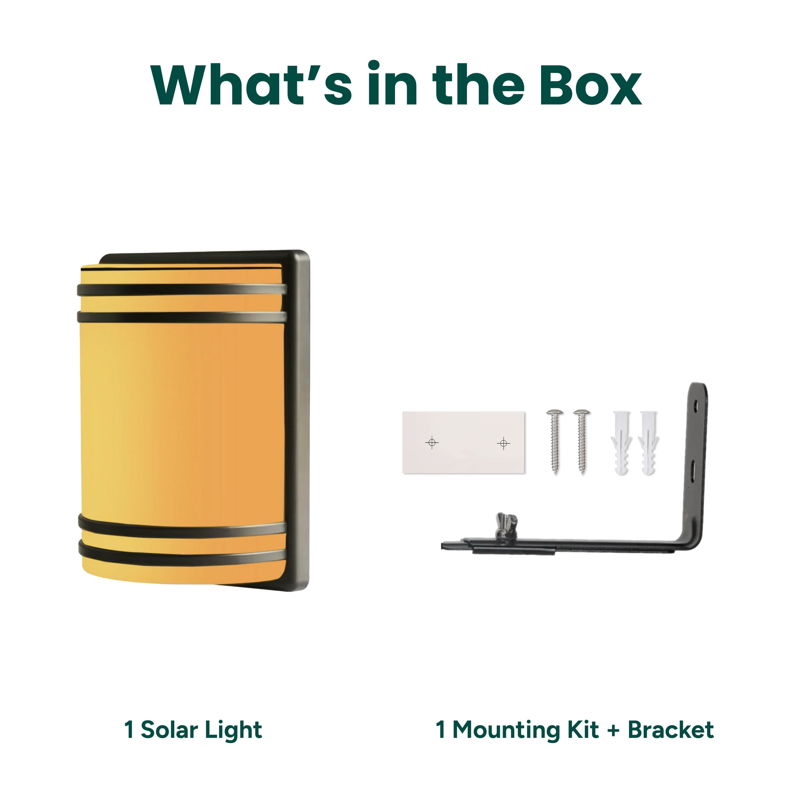 Techko Solar Wall Light - Amber or White Light
