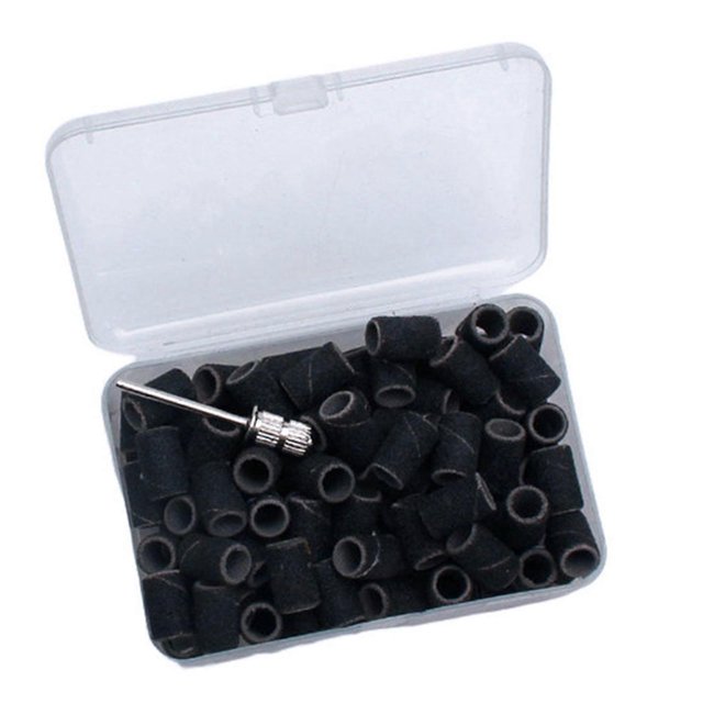 80/120/150/180/240 Nail Sanding Rings Band Grinding for Head Polisher Essential Supplies Sand Circle for Nail Drill File brown