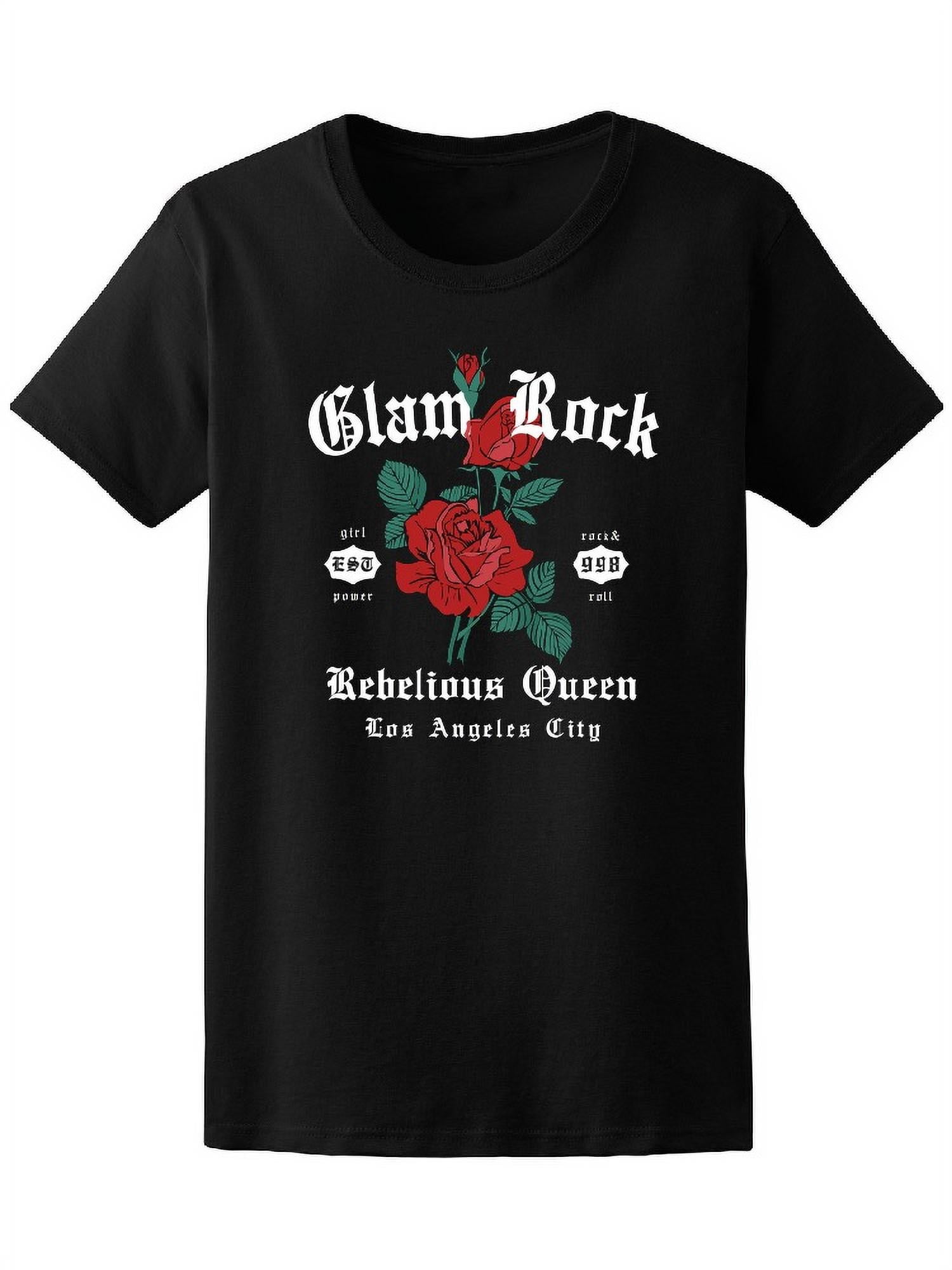 Glam Rock Rebelious Queen TShirt Women Image by Shutterstock, Female