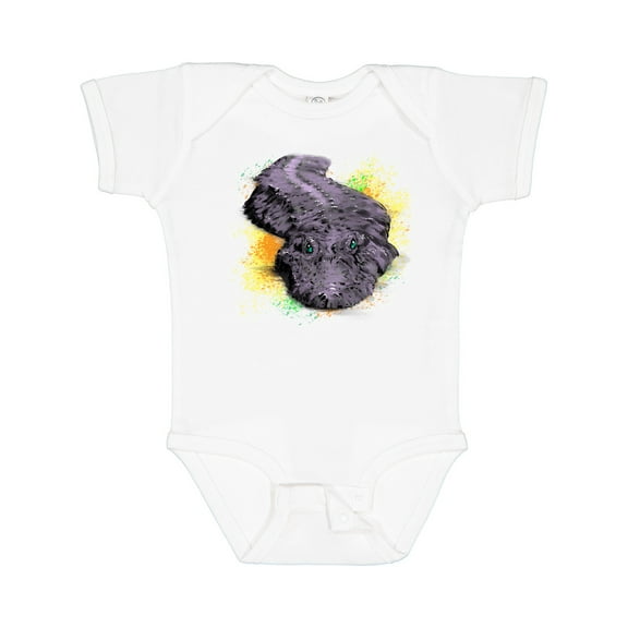 Inktastic Colorful Lurking Gator Boys or Girls Baby Bodysuit