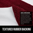 thumbnail image 6 of GORILLA GRIP Chenille Bath Rug 44x26, Rubber Backing Quick Dry Washable Microfiber Mats, Burgundy, 6 of 10