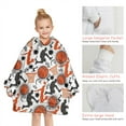 thumbnail image 6 of Orange Basketball Players Pattern Blanket Hoodies for Kids 6-13YR Oversize Wearable Blanket Hoodies for Boys Girls Teens, 6 of 7
