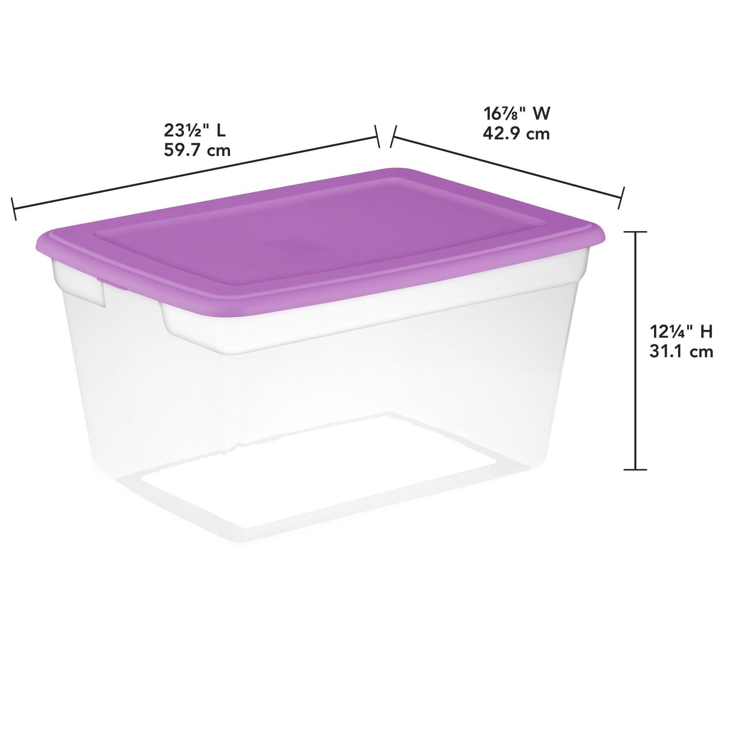 Sterilite 55L Storage Box - Purple