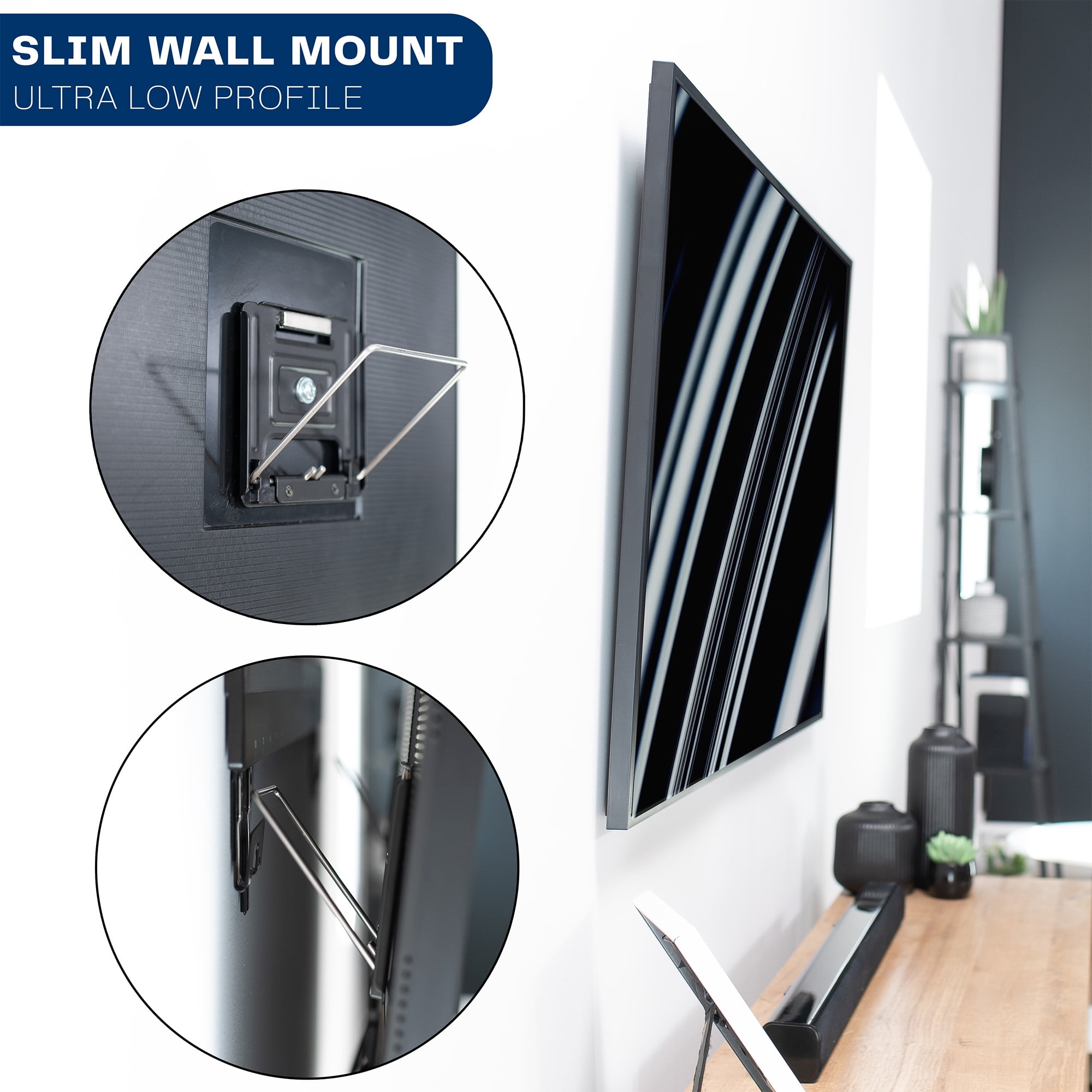 VIVO Universal Micro-Gap TV Wall Mount for up to 90 inch Screens