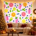 thumbnail image 3 of Scattered Arrangement Fruity With Summery Elements Soft Pale, Mystical Fantasy for Space Lovers, Galaxy Room Decor, Valentine's Day Gift, Tapestry Wall Hanging for Bedroom and Dorm, 3 of 7