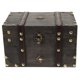 thumbnail image 1 of Cofre del tesoro pirata de madera, caja de almacenamiento de madera multifuncional, caja de madera decorativa, 1 of 8