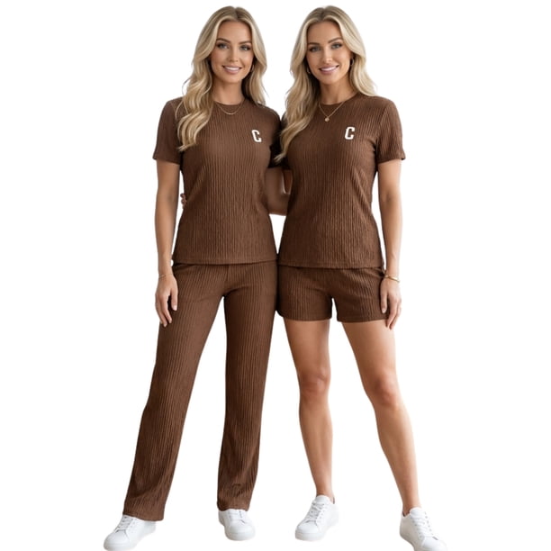 Conjunto Casual 3 Piezas Pantalón, Short y Blusa Versatilidad y Estilo para Mujer