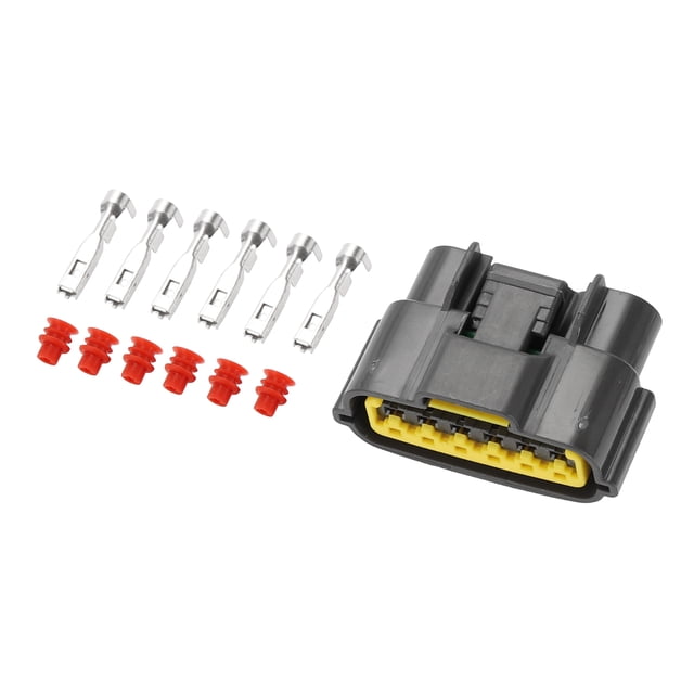 Conector de arnés de cableado de auto de 6 pines a prueba de agua, conector hembra de cable para Nissan, 1 juego