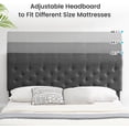 thumbnail image 6 of Queen Size Bed Frame with Curved Headboard, Fabric Upholstered Platform Bed Frame with Adjustable Headboard, Mattress Foundation, Easy Assembly, No Box Spring Needed (Gray,Queen), 6 of 7
