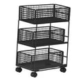 thumbnail image 2 of Organizador de almacenamiento rodante, estante móvil, carpeta de archivos, carrito debajo del escritorio con ruedas para sala de estar, baño, hogar, L, 2 of 8