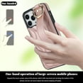 thumbnail image 2 of Finger Ring Wrist Band Phone Case Compatible with iPhone 16 Pro Max for Women Girls, Adjustable Wristband Kickstand [Stand Function] PU Leather Case Cover for iPhone 16 Pro Max, Rosegold, 2 of 8