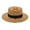Brown, variant on Mens Womens Square Buckle Dome Panama Lafite Flat Top Straw Hat Summer Travel Sunshade Sun Beach Big Brim,Size One Size