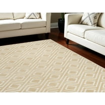 7' X 9' Tan Geometric Area Rug