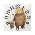 thumbnail image 5 of Bears with Leaves Flowers Wall Clock Square Silent Non Ticking Battery Operated Clock for Home Bathroom Kitchen Bedroom Living Room, 5 of 8