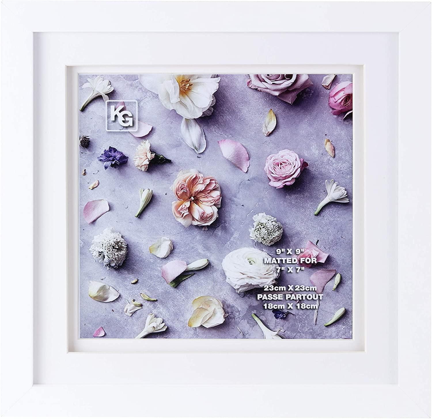 kieragrace KG Morgan Double Mat Frame – 9-Inch by 9-Inch, White