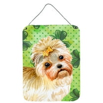 Morkie St Patricks Wall or Door Hanging Prints Green
