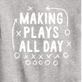 thumbnail image 3 of Instant Message - Making Plays All Day - Toddler & Youth Crewneck Fleece Sweatshirt, 3 of 6