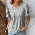 thumbnail image 3 of Mittory Womens Casual Short Sleeve Tunic Tops Scoop Neck T Shirts Summer Loose Fit Tunics, 3 of 6