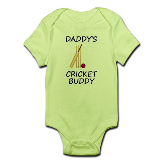 CafePress - Daddys Cricket Buddy Body Suit - Baby Light Bodysuit