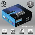 thumbnail image 3 of Opticore LED C7 Smooth Ceramic-Style Blue Christmas Lights with Shatterproof Christmas Bulbs, 50 Lights, 50’, 3 of 7