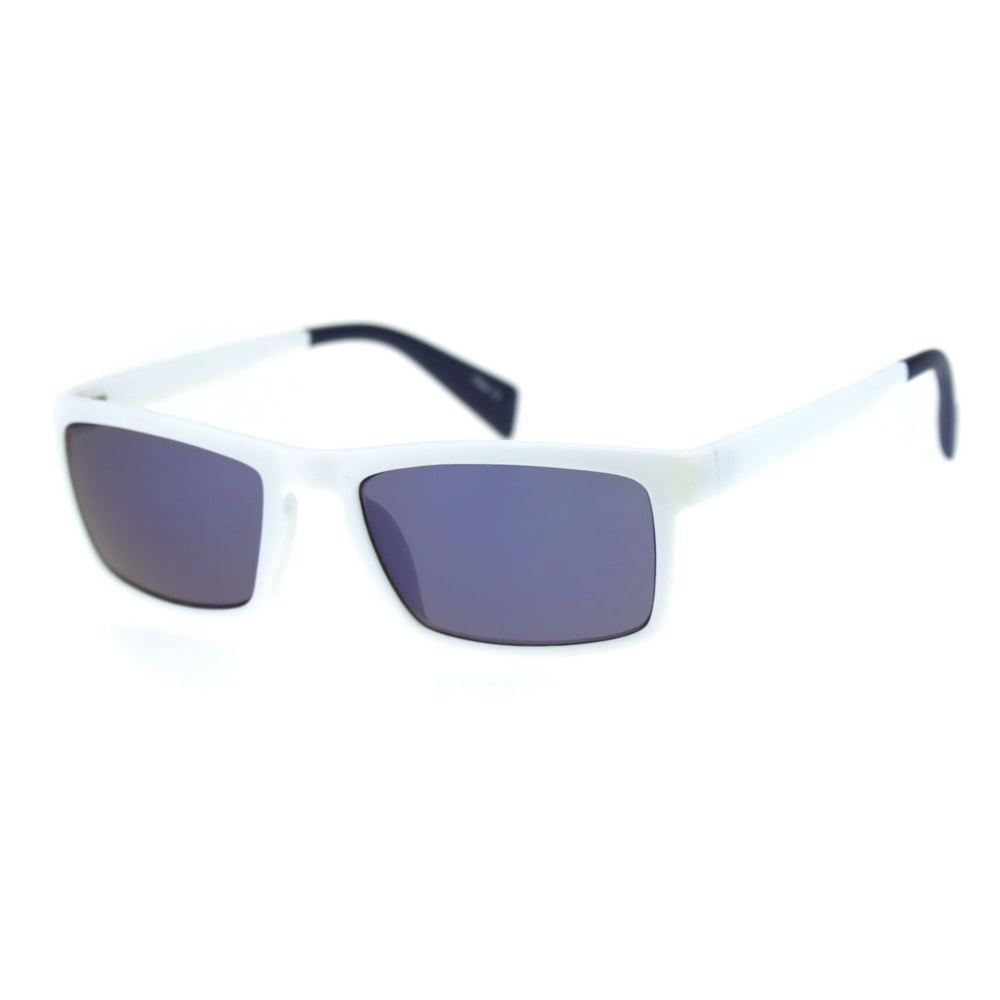 SA106 Mens Minimal Thin Plastic Narrow Rectangular Agent Sunglasses