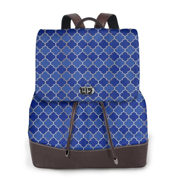 Fotbe Blue Lantern Shapes Mochila Bolso con Estampado para Mujer, Mochila Antirrobo de Nylon Impermeable, Bolsa Ligera de Hombro