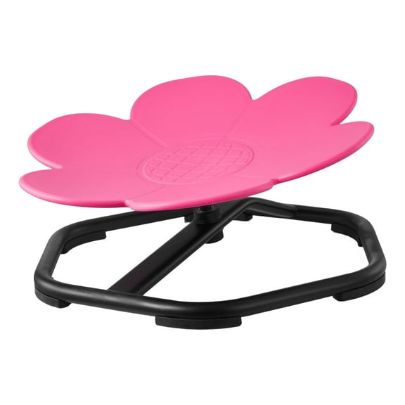 KFFKFF Kids Swivel Chair, 220 lbs Capacity, Flower-Shaped Sensory Spinning Seat, Sensory Toy for Children with Non-Slip Metal Base, Toddler Sit & Spin Chair for Balance and Focus, Rose