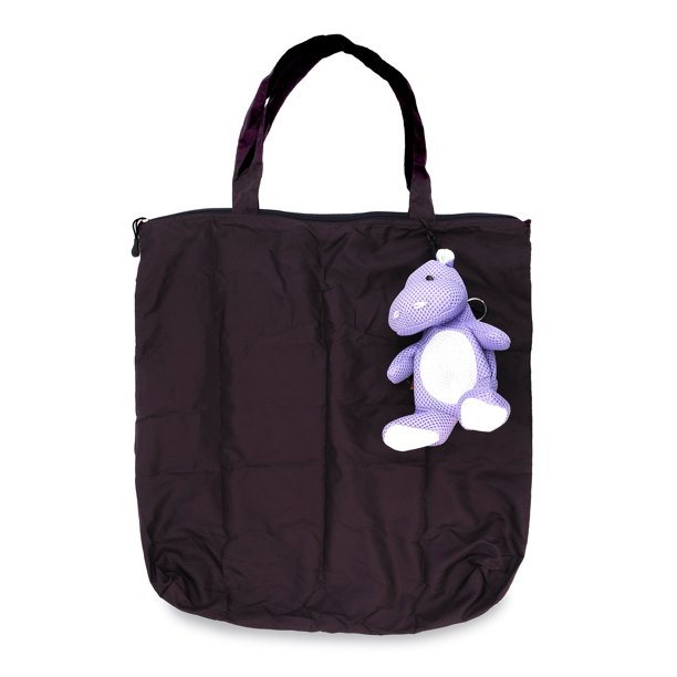 Vietsbay Purple Hippo Turns into a Tote Bag Adorable Mesh Fabric