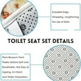 thumbnail image 2 of Hadint 4Pcs Brown Leopard Print Pattern Shower Curtain Set, Shower Curtain and Rug Set, 12 Pcs Hooks, 71inx71in, 2 of 11