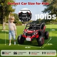 thumbnail image 4 of Wisairt 24V Ride on Toys 4WD Ride on Cars with Remote Control, 2 Seater Electric Car for Kids, Power Car Wheels, UTV w/ 4 Motors, Music, Lights, 3 Speeds, Red, 4 of 11