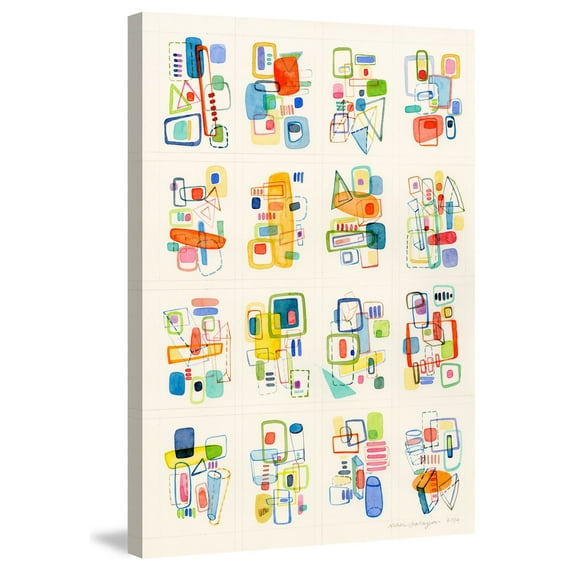 Marmont Hill Busy Shapes Painting on Wrapped Canvas