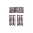 thumbnail image 2 of MMJ Sheer Curtains Semi Sheer Coffee Valance 3 Piece Set Nylon Short Window Filtering Thermal Insulated Kitchen 53.94x17.72in, 2 of 6