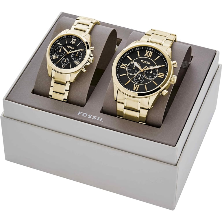 Fossil BQ2400SET Gold Tone Grant Stainless Steel - Men Women