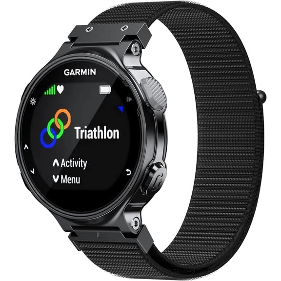 Tianle Compatible with Nylon Forerunner 735XT Band Forerunner 235 Smartwatch Band Forerunner 630/620 Strap Approach S6 Watchband, Black