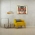 thumbnail image 3 of COMIO Animal Kitty Decorative Painting with Gold Border, 16x12in / 20x16in, for Living Room Wall Decor 20x16in, 3 of 5