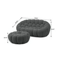 thumbnail image 5 of Sodrens 79.53" Bubble Couch with Single Seat,Modern Upholstered Mesh Fabric Lazy Floor Sofa,3D Honeycomb Shape Bubble Sofa Curved Couch for Living Room,Office,Apartment,No-Assembly(Dark Grey), 5 of 7