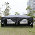 thumbnail image 6 of 10'x20' Outdoor Party Tent with 6 Removable Sidewalls, Waterproof Canopy Patio Wedding Gazebo, Black, 6 of 14
