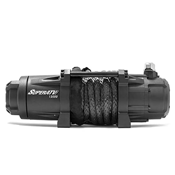 SuperATV 12,000 lb Black Ops Winch and 2" Receiver Winch Mount Plate